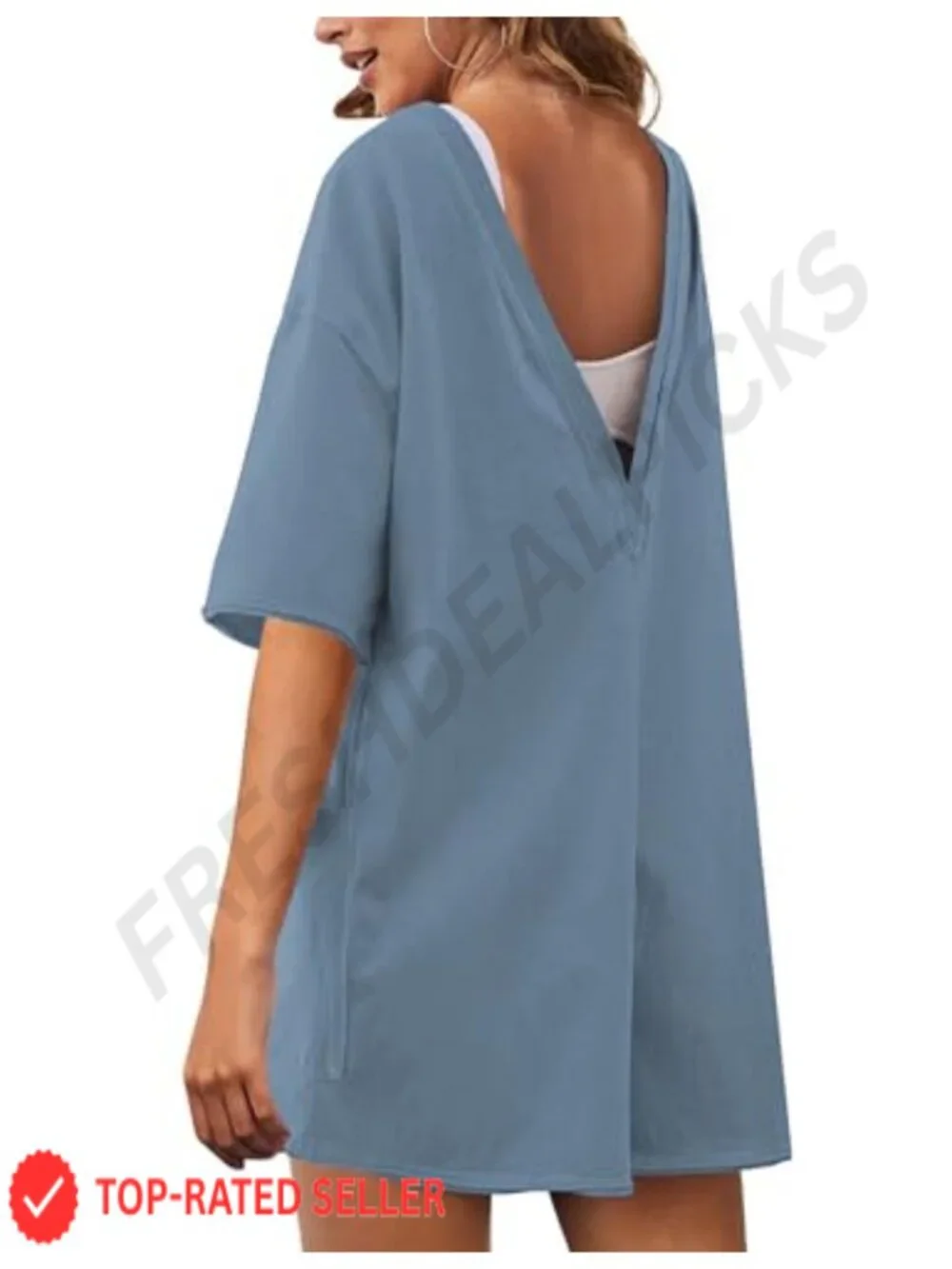 Oversized Hot Shot Tee Romper for Women, Comfy One-Piece with Pockets, Athletic
